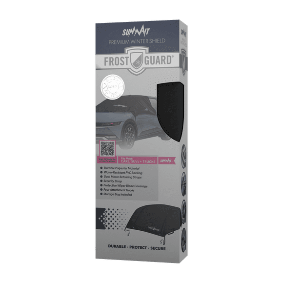 FrostGuard Summit Automotive Winter Windshield Cover, Blocks Ice, Frost, & Snow. Fits most cars, trucks & SUVs.
