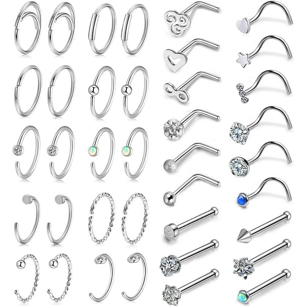 Different types of nose piercing jewelry outlet