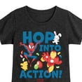 thumbnail image 3 of Marvel The Avengers - Easter Hop Into Action - Toddler And Youth Girls Fitted Short Sleeve Graphic T-Shirt, 3 of 5