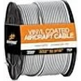 thumbnail image 3 of Xpose Safety - 7x7 Vinyl Coated Galvanized Steel Aircraft Cable Wire 250' Reel - 3/32 to 3/16 In - for Pulley System or Winch Loop - Marine Wire, Cable Railing, Deck Railing, Fencing, 3 of 4