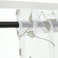 thumbnail image 4 of Kitchen Window Valance & Tier Curtain Set, Light Filtering Curtains, White/Sage, 4 of 5