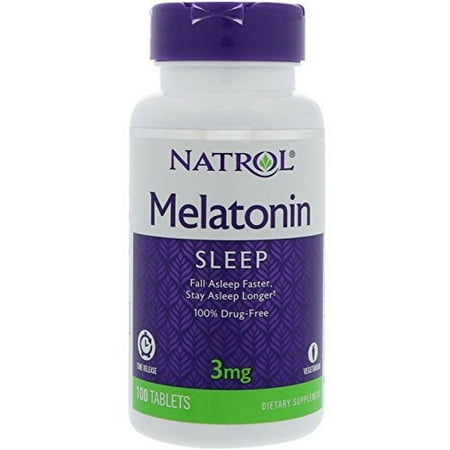 Natrol Melatonin 3 mg Sleep Time Release Dietary Supplement Tablets 100