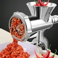 thumbnail image 3 of Manual Meat Grinder, Stainless Steel Effortless Hand Crank for Fresh Ground Beef, Sausages & Pet Food, Ideal for Home Kitchen Restaurant Butcher’s Shop, 3 of 9