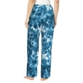 thumbnail image 2 of Bixox Women's Blue Tie Dye Patterned Pajama Pants Loungewear, 2 of 5