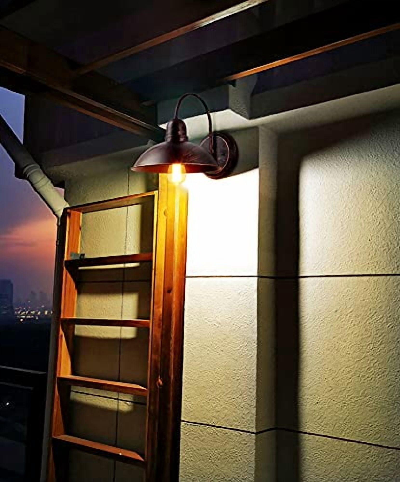 KAYYELAMP Detachable Motion Sensor Waterproof Patio Wall Light with Three Prong Plug, Antique Copper Outdoor Wall Lamp for Entrance Kitchen(No Bulb)