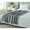 thumbnail image 3 of Cozy Tyme Lorraine Flannel Reversible Heathered Sherpa Throw - Super Soft Solid Color 50"x 60" Light Grey, 3 of 11