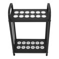 thumbnail image 6 of ToppiJoy  Adjustable Floor Stand Pool Stick Holder Double-Tier Vertical Pool Cue Racks Heavy Duty Pool Cue Sticks for Bar, Billiard Room, Game Room, Club and Gym (Black, 12 Holes), 6 of 23