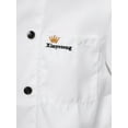 thumbnail image 4 of YONGHS Unisex Chef Jacket Cooking Coats Short Sleeve Canteen Hotel Restaurant Work Uniforms Top White-A 3XL, 4 of 7