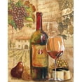 thumbnail image 2 of Gorham, Gregory 15x18 Black Ornate Wood Framed with Double Matting Museum Art Print Titled - Wine Collage I, 2 of 4