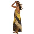 thumbnail image 4 of Women Dress Oversize Style Open-Back Design-Yellow Python Pattern Patterng, 4 of 6