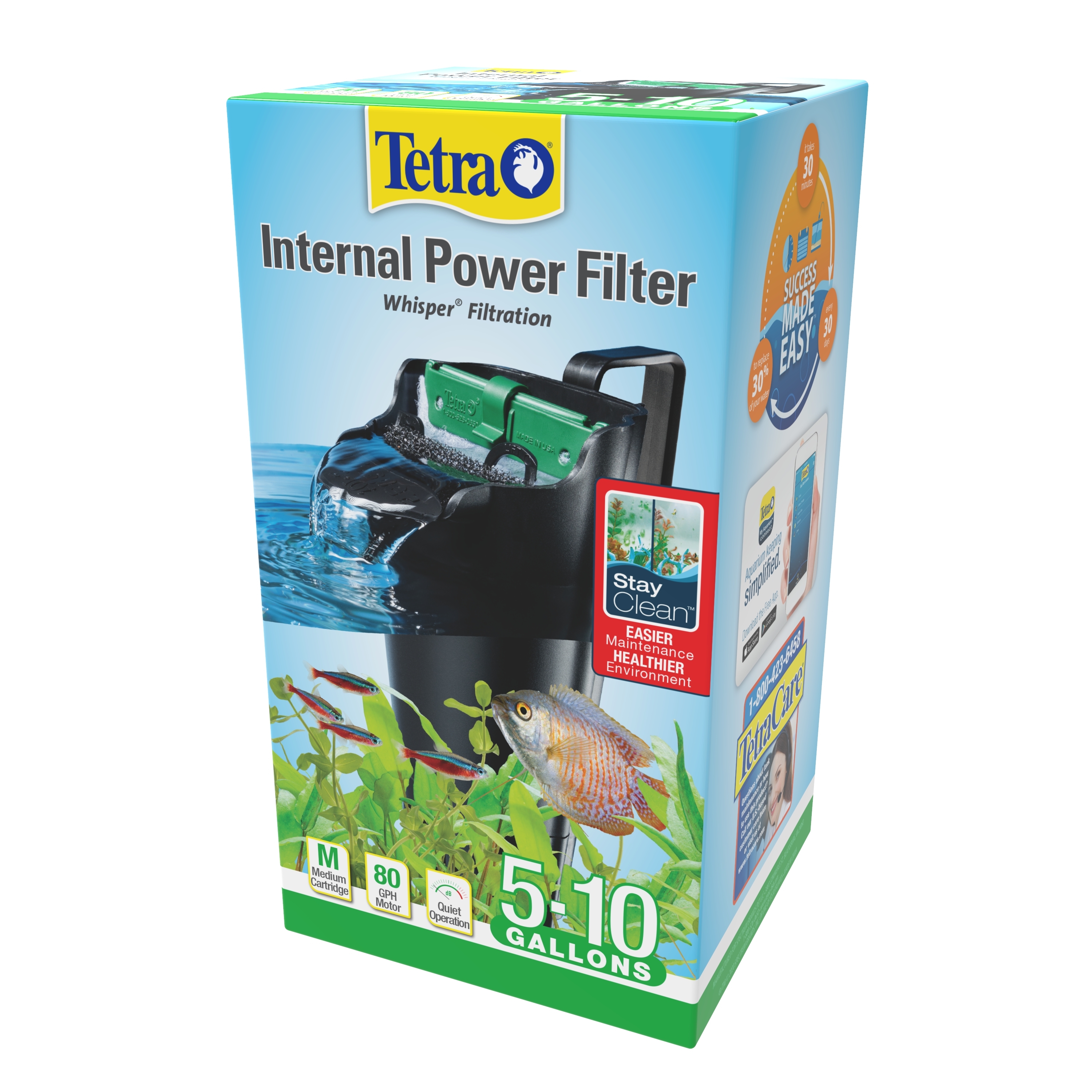 Tetra Whisper Internal Filter 3 to 10 gal. with Air Pump - Walmart.com