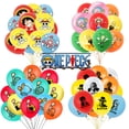 thumbnail image 2 of Juego de 12 globos de látex de dibujos animados de Anime One Piece, decoración para fiestas, suministros para fiestas, regalos de cumpleaños para niños, 2 of 4