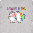 thumbnail image 4 of Inktastic I Believe in You Cute Rainbow Unicorns Boys or Girls Long Sleeve Toddler T-Shirt, 4 of 5