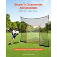 thumbnail image 3 of 12x9 ft Hockey Lacrosse Goal Backstop Training Net Extended Coverage Net Only, 3 of 7