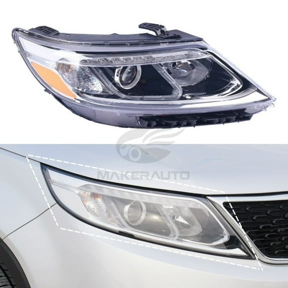 For Kia Sorrento 2014 2015 Right Passenger Side Headlight Assembly LED