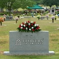 thumbnail image 4 of Sympathy Silks Artificial Cemetery Flowers 30" Red and White Rose Buds Saddle for Headstone, 4 of 9