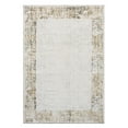 thumbnail image 2 of HR Super Soft Polyester Abstract Area Rug Bordered in Gold, Ivory & Multi-Color - Elegant Frame Pattern for Cozy and Stylish Living Spaces, 2 of 6