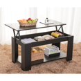 thumbnail image 2 of Basicwise Table Basse Moderne en Bois avec Plateau Relevable, Noir, 2 of 6