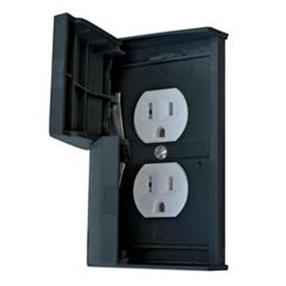 Valterra Products LLC DG52522SVP WEATHERPROOF RECEPTACLE COVER BLACK WITH OUTLET / EA