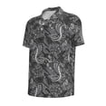 thumbnail image 2 of Balery Snake Printed Men’s Short Sleeve Polo Shirt, Midweight Men's Shirt,Golf Polo shirts -, 2 of 9