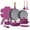 3 Pcs Purple, variant on Carote 6-Piece Nonstick Pots and Pans Set, Kitchen Cookware Set with Detachable Handle, Induction Compatible, Purple