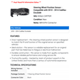 thumbnail image 2 of Steering Wheel Position Sensor - Compatible with 2010 - 2014 Cadillac Escalade 2011 2012 2013, 2 of 2