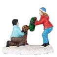 thumbnail image 5 of Northlight Children with Dog and Wreath Christmas Village Display Piece - 6", 5 of 7