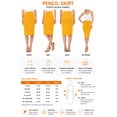 thumbnail image 6 of Women's Stretch Fit Bodycon Pencil Skirt Versatile Elegance, 6 of 6