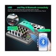 thumbnail image 3 of Professional Mixer,Sound Board Mixing Console With 5 Channel Digital USB Bluetooth Echo Delay Effect,Input 48V Stereo ,Smart Fader, 3 of 7