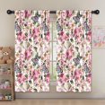 thumbnail image 5 of Blackout Kids Curtains,Pioneer Flower Floral Print Pattern Childrens Insulated Curtains Set Of 2,Bedroom Essentials,Toddler Room Decor 52"x63", 5 of 5