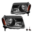 thumbnail image 1 of For 2012 2013 2014 2015 Honda Pilot Halogen Amber Black Headlights Pair, 1 of 9