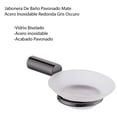 thumbnail image 4 of Jabonera De Baño Pavonado Mate Acero Inoxidable Redonda Gris Oscuro, 4 of 4