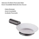 thumbnail image 4 of Jabonera De Baño Pavonado Mate Acero Inoxidable Redonda Gris Oscuro, 4 of 4