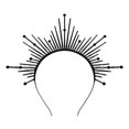 thumbnail image 1 of Lace-up Crown Hair Band Pure-color Stylish Hair Tie for Hair Fixing, 1 of 5