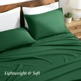 thumbnail image 4 of Ivy Union Microfiber Sheet Set - 3-Pieces - Breathable - Deep Pocket, Twin, Forest Green, 4 of 10