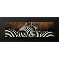 thumbnail image 2 of Arietti, Fabienne 18x8 Black Modern Framed Museum Art Print Titled - Les deux zebres, 2 of 5