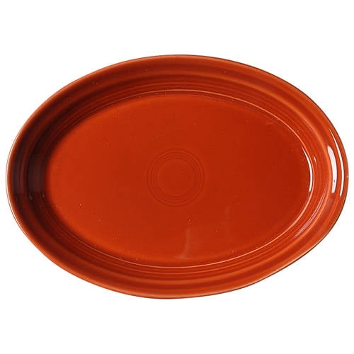Open Box Homer Laughlin Fiesta Paprika (Intro 2010) 9" Oval Serving Platter 8592359