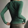 thumbnail image 7 of Womens Long Sleeve Henley Shirts Slim Fit Business Casual Tops Button Up Trendy Ribbed Knit T Shirts 2026 Fall Going Out Top Ladies, 7 of 7