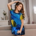 thumbnail image 3 of Naloa Sports Tennis Ball Print Women Nightgowns,Womens Loungewear,Short Sleeve Sleepwear,Comfy Ladies Nightdress, 3 of 6