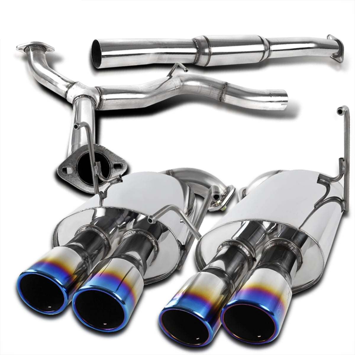 SpecD Tuning SS Quad Burnt Tip Catback Exhaust Kuwait Ubuy