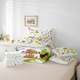 thumbnail image 5 of Kawaii Frog Comforter Set 7 Piece Bed in a Bag Twin,Mushroom Floral Cartoon Animal Bedding Sets Watercolor Flowers Leaves Sheet Set with Comforter, 5 of 5