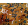 thumbnail image 4 of oneOone Silk Tabby Orange Fabric Florals Craft Projects Decor Fabric Printed By The Yard 42 Inch Wide, 4 of 4