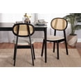 thumbnail image 7 of Baxton Studio Darrion Mid-Century Modern Cream Fabric and Black Finished Wood 2-Piece Dining Chair Set, 7 of 7