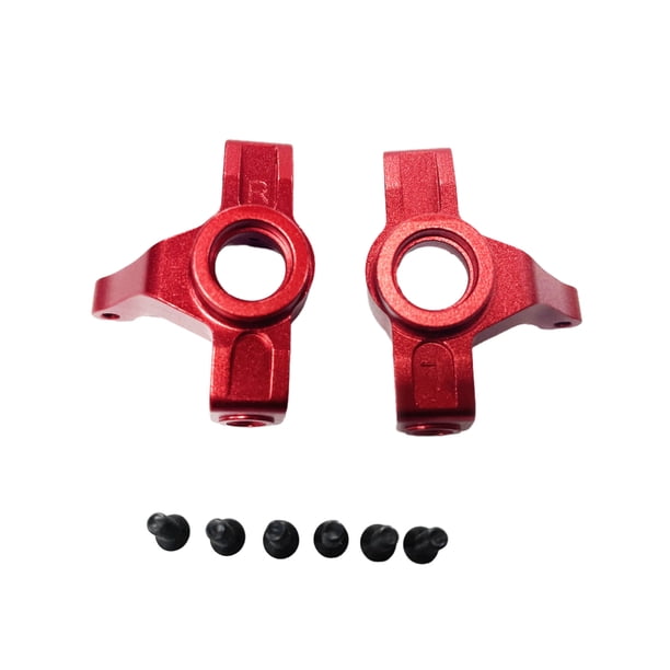 Vogacara Portador del eje de dirección de aleación de aluminio para 1/14 MJX 14210 14209, eje de dirección duradero y resistente Kits de construcción modelo Rojo