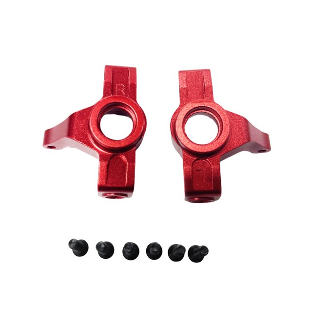 Bewildely Portador de buje de dirección de aleación de aluminio para 1/14 MJX 14210 14209, buje de dirección de aleación de aluminio Kits de construcción modelo Rojo