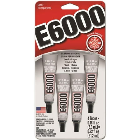 UPC: 0076818510314 | Eclectic E-6000 Adhesive  E6000 Mini Tubes  .18 fl oz  4/Pkg.