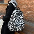 thumbnail image 6 of HUISZJ Leopard Print Laptop Backpack, Retro Casual Backpack, Fuzzy Aesthetic Backpack for Work Travel Outdoor (White), 6 of 10