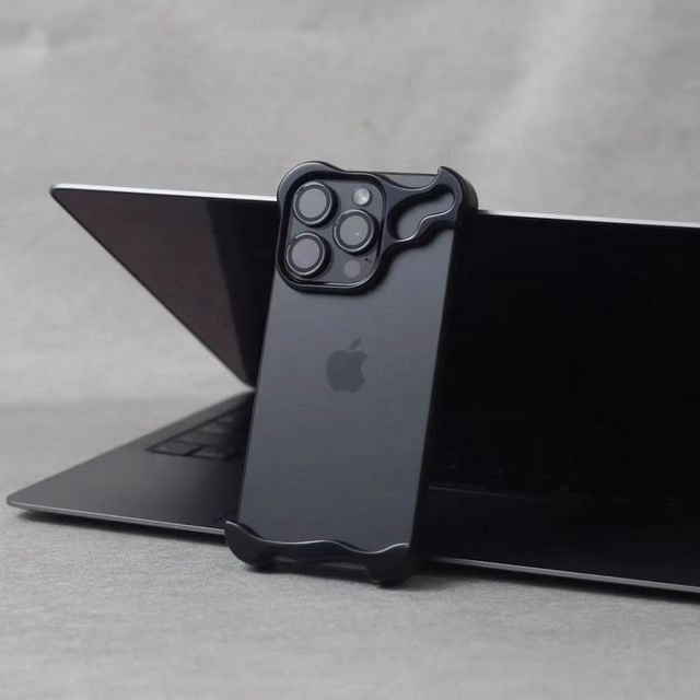 Metal Frameless Titanium Alloy Phone Case For iPhone 15 14 13 12 Pro Max Plus Shaped Lens Protective Film Antidrop Protective