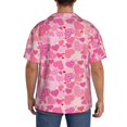 thumbnail image 3 of Fotbe Love Camisa Estampada de Manga Corta para Hombre, Casual de Verano, Estilo Playero, Sin Arrugas-X-Large, 3 of 5