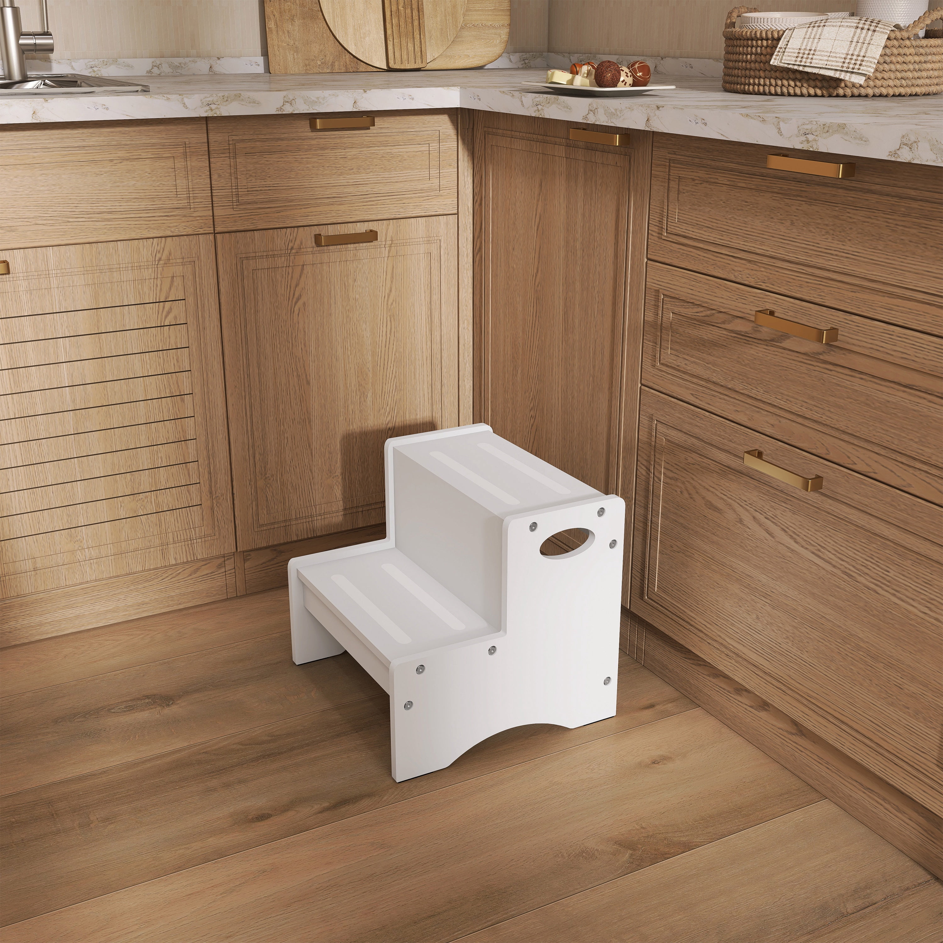 Dream On Me Little Steps Step Stool, Anti-Slip Zealand Pinewood